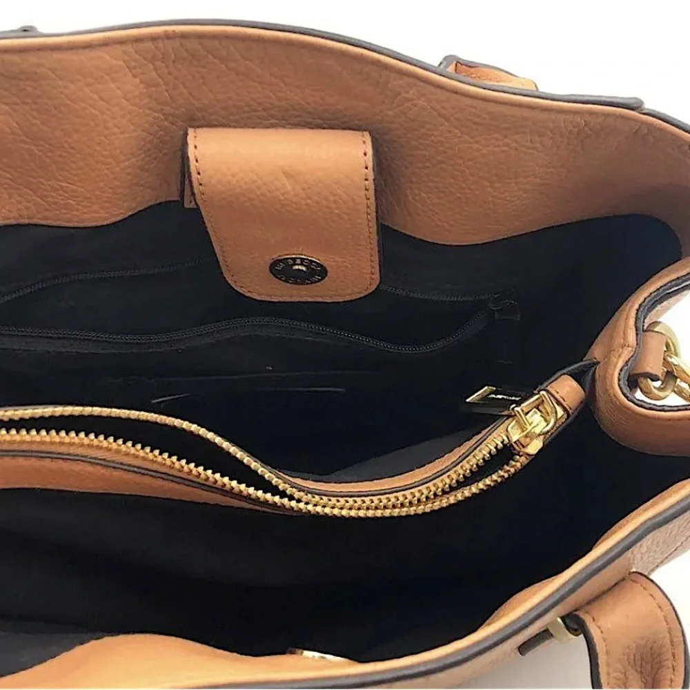 Rebecca Minkoff Peach Tan Pebbled Leather Satchel Bag Purse 🌺🌺 - Picture 7 of 15